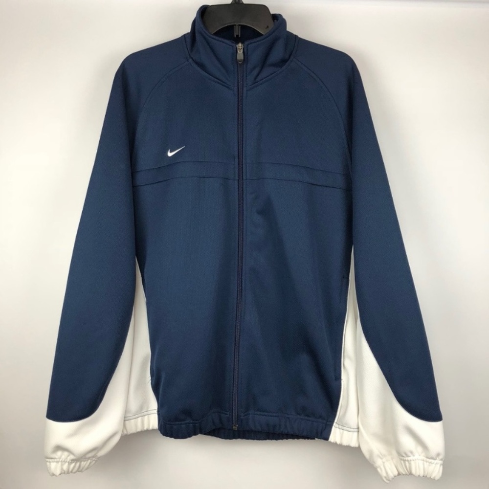 Nike Team Full Zip Jacket Blue Navy White Men's XL